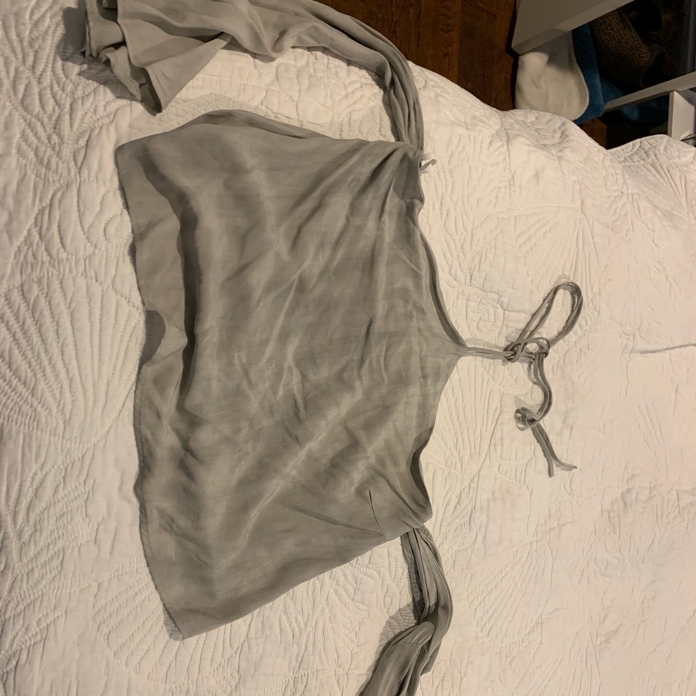 Long sleeve halter top